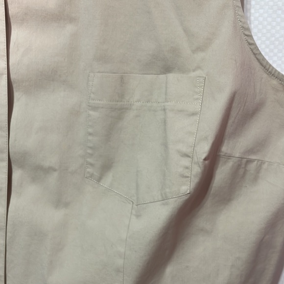 Notations 3x tan sleeveless button down blouse shaped fit like new euc - Picture 4 of 10